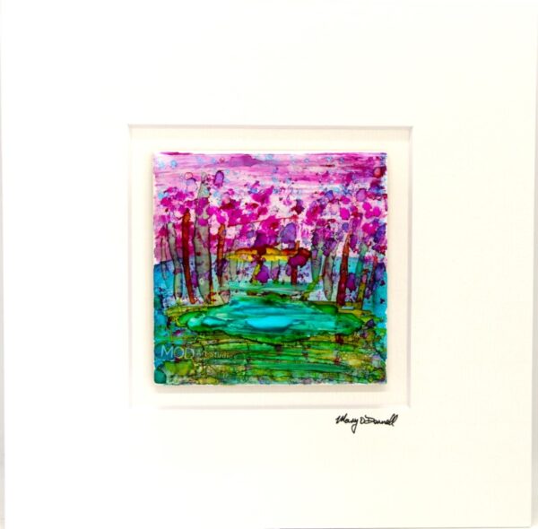 MOD ART - Hand Painted Ink on Ceramic Painting IC104
