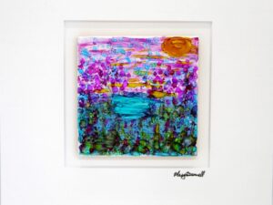 MOD ART - Hand Painted Ink on Ceramic Painting IC103