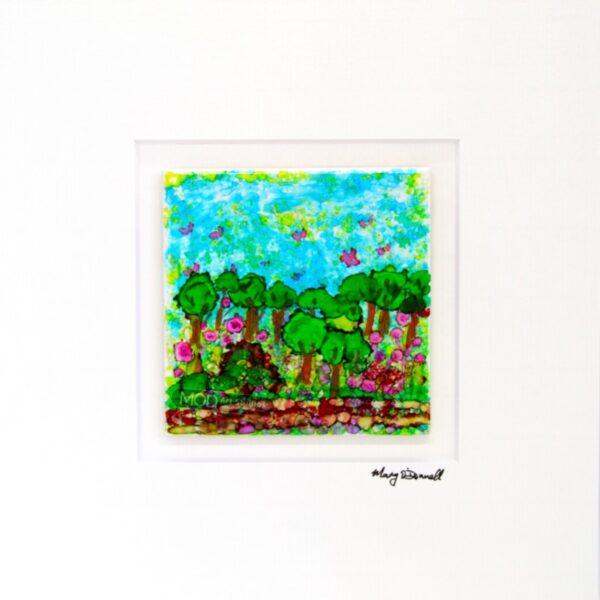 MOD ART - Hand Painted Ink on Ceramic Painting IC106