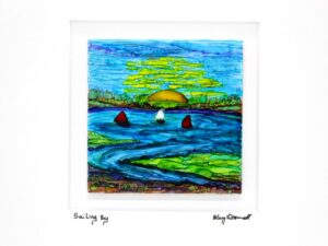 Original-Ink-Painting-Sailing-By-Atlantic Collection,Irish Art, Irish Landscapes, Irish Gifts. IC98
