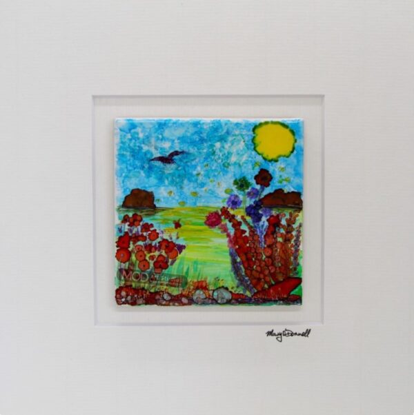 MOD ART - Hand Painted Ink on Ceramic Painting IC108 - Image 4