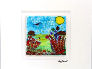 MOD ART - Hand Painted Ink on Ceramic Painting IC108