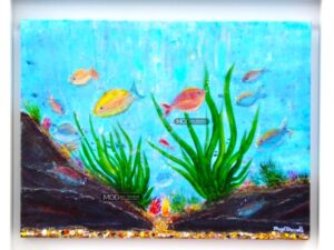 Marine Painting in acrylic and mixed media on cotton canvas, Atlantic Art, Irish Contemporary Art, Seascapes, Diving, Ocean Art, Made in Ireland