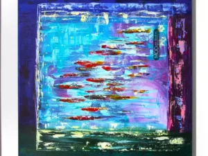 MOD ART - Fish Pond - Original Irish Painting OP171