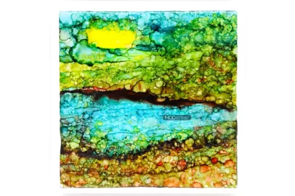 Original Ink Painting, Mountain Lake | MOD Art Studios