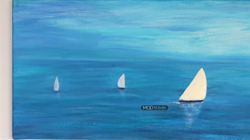 MOD ART 'Westerlies' Original Irish Landscape Painting OP206 - Image 3