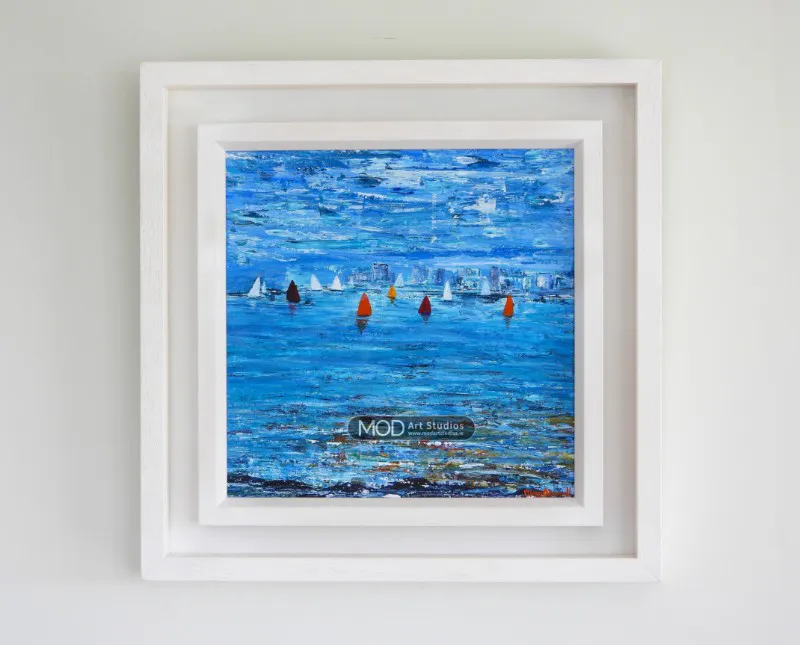 MOD ART Sail Away - Original Irish Landscape Painting OP221 - Image 2